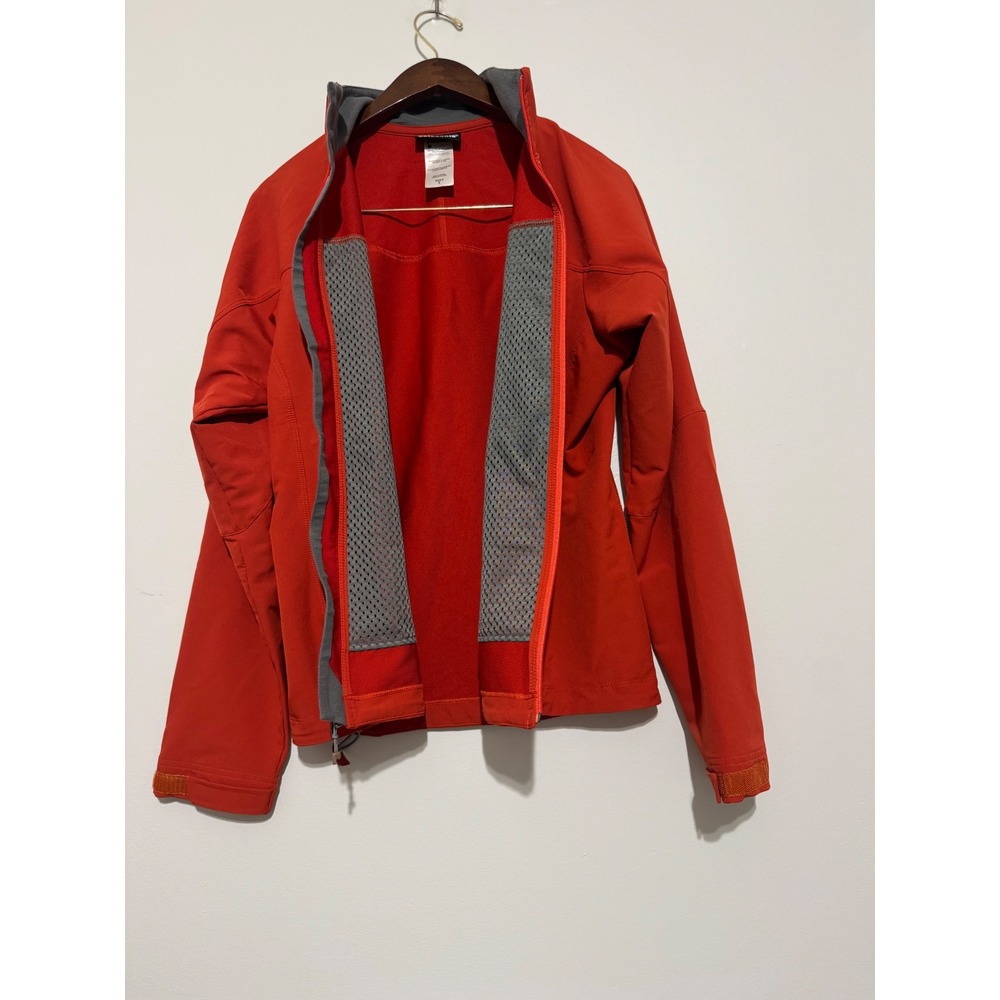Patagonia Adze Softshell Jacket Mens Small Rust Windproof Full Zip Fleece Lined - Picture 7 of 10